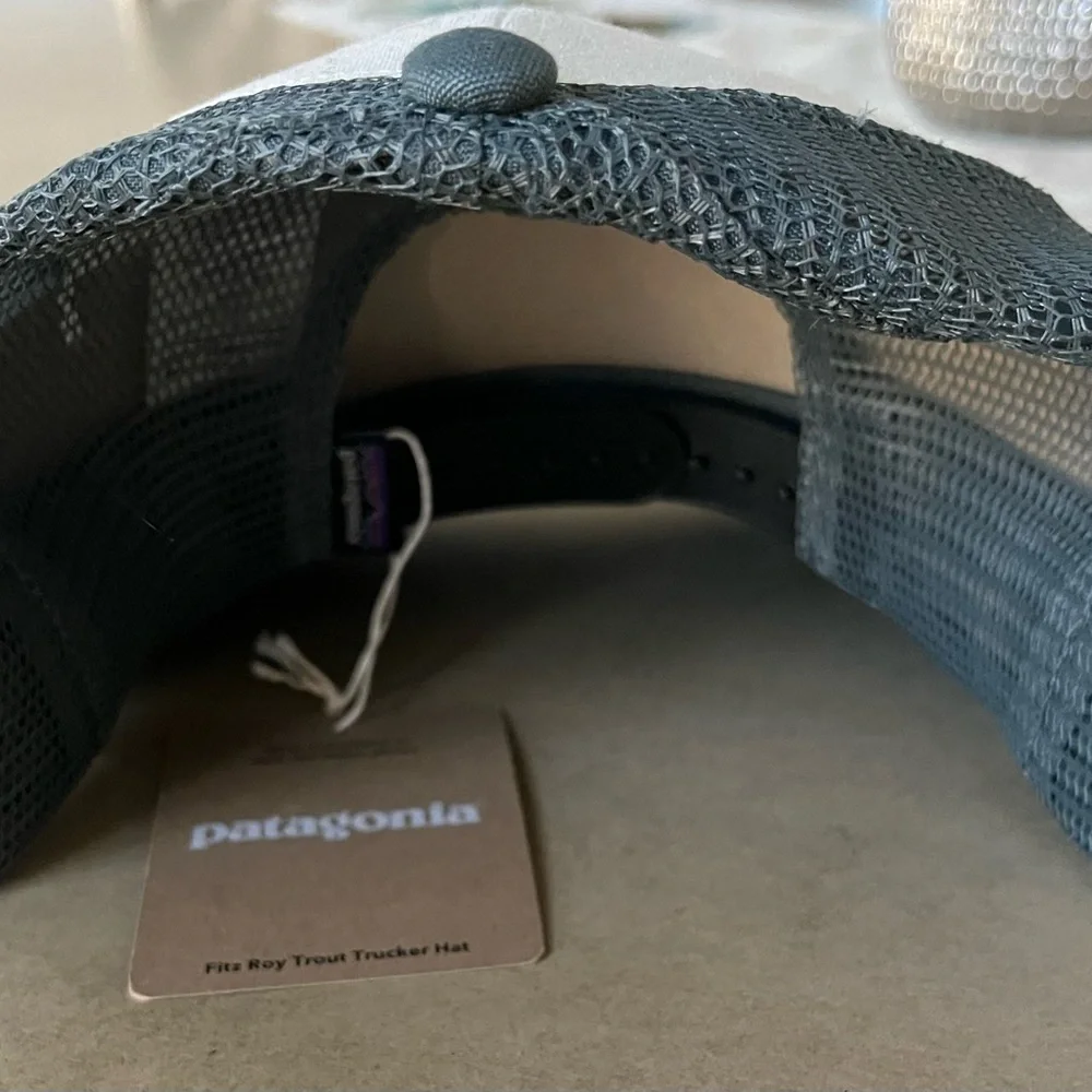 Patagonia Green and White Trucker Hat